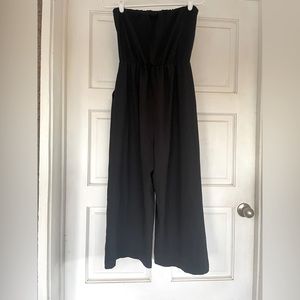 Strapless Wide Leg Romper